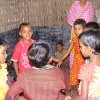 students are playing in the telipara center at boda in panchogharh